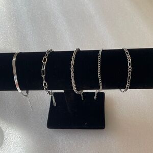 SET OF 5 STERLING SILVER BRACELETS NIP